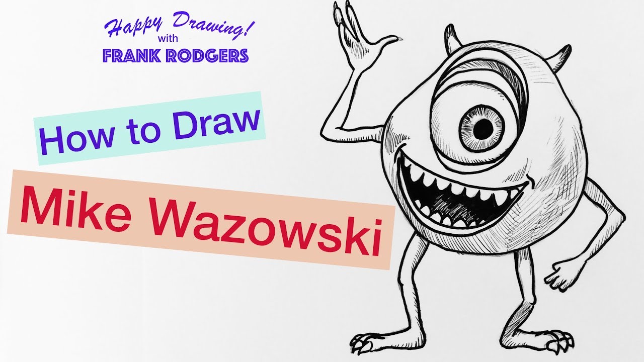 How to Draw Mike Wazowski. Movie Monsters #8 Live Illustration with Frank Rodgers
