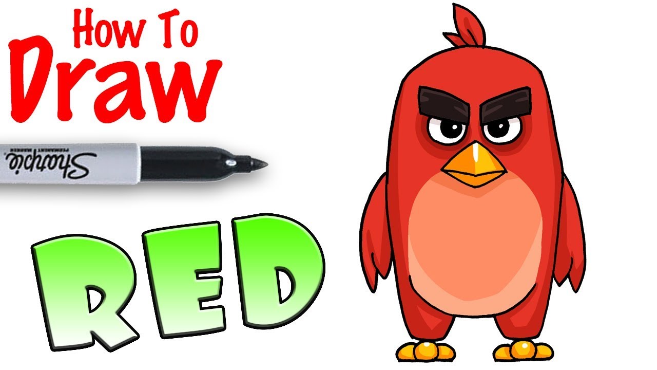 How to Draw Red from Angry Birds 2 Movie