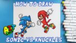 How to Draw SONIC VS KNUCKLES