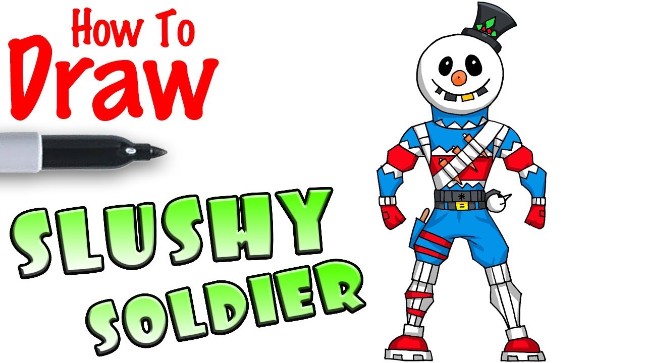 How to Draw Slushy Soldier | Fortnite
