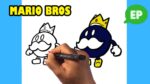How to Draw Super Mario Bros 64 - King Bob omb