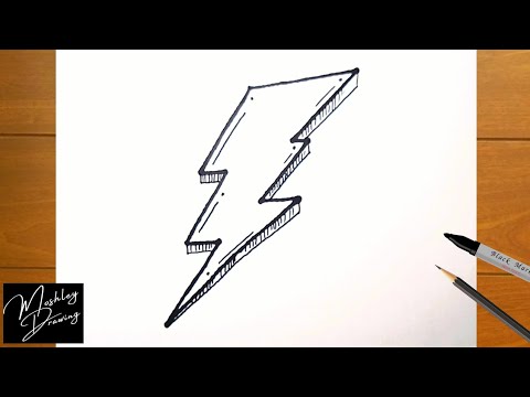 How to Draw a 3D Lightning Bolt