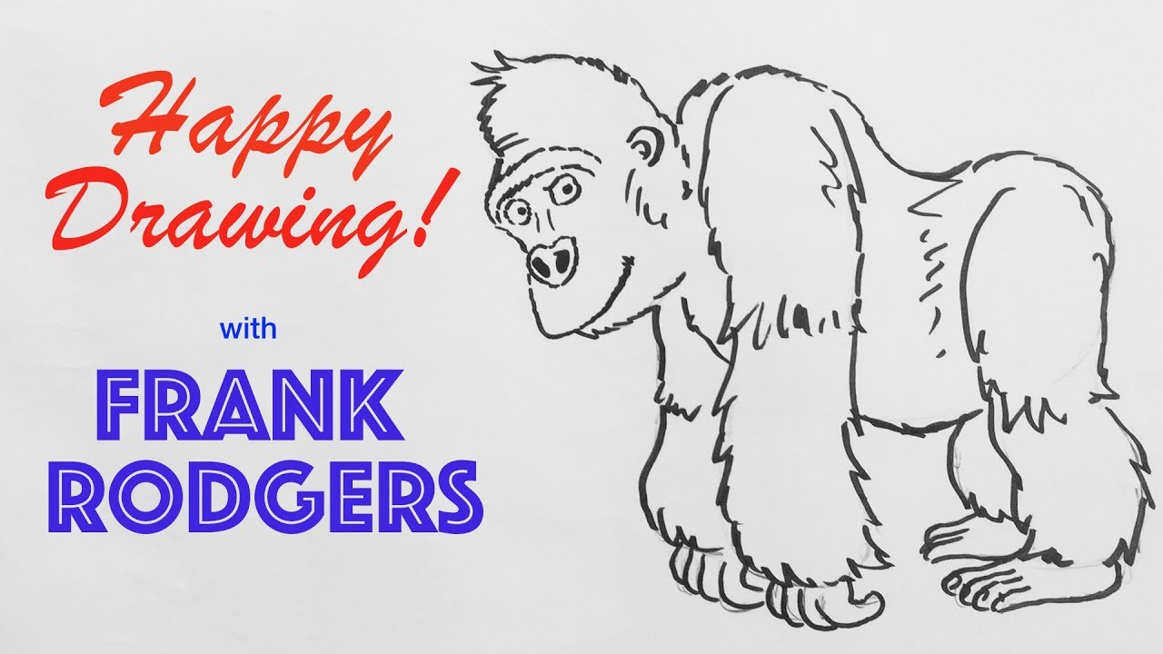 How to Draw a Cartoon Gorilla -  Illustration Live with Frank Rodgers