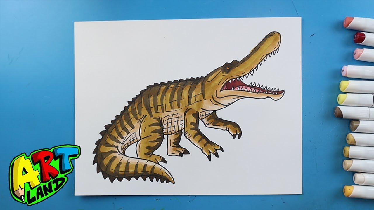 How to Draw a SARCOSUCHUS