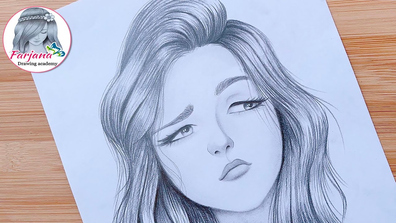 How to draw A girl's attitude || Sad Girl step by step drawing  || Angry girl