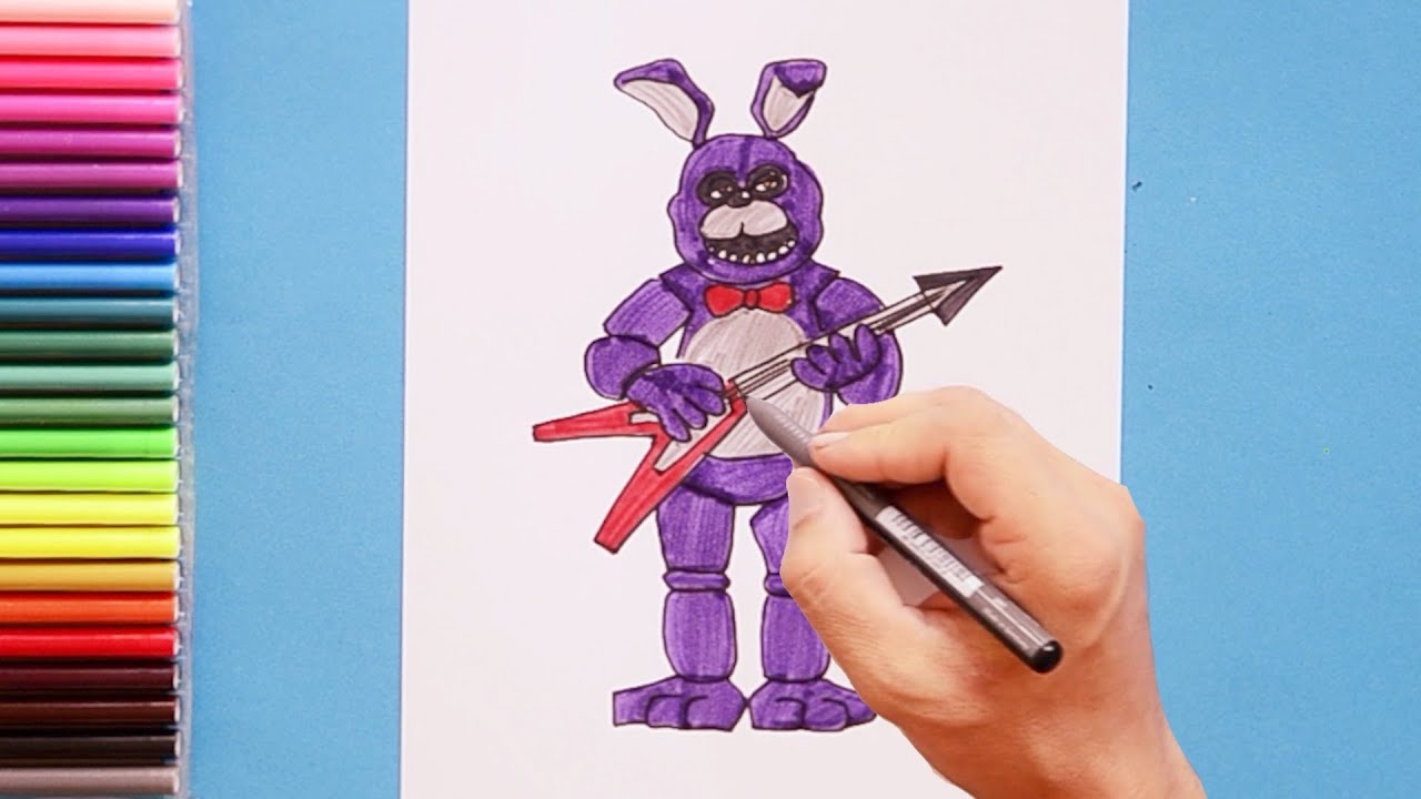 How to draw Bonnie - FNAF characters