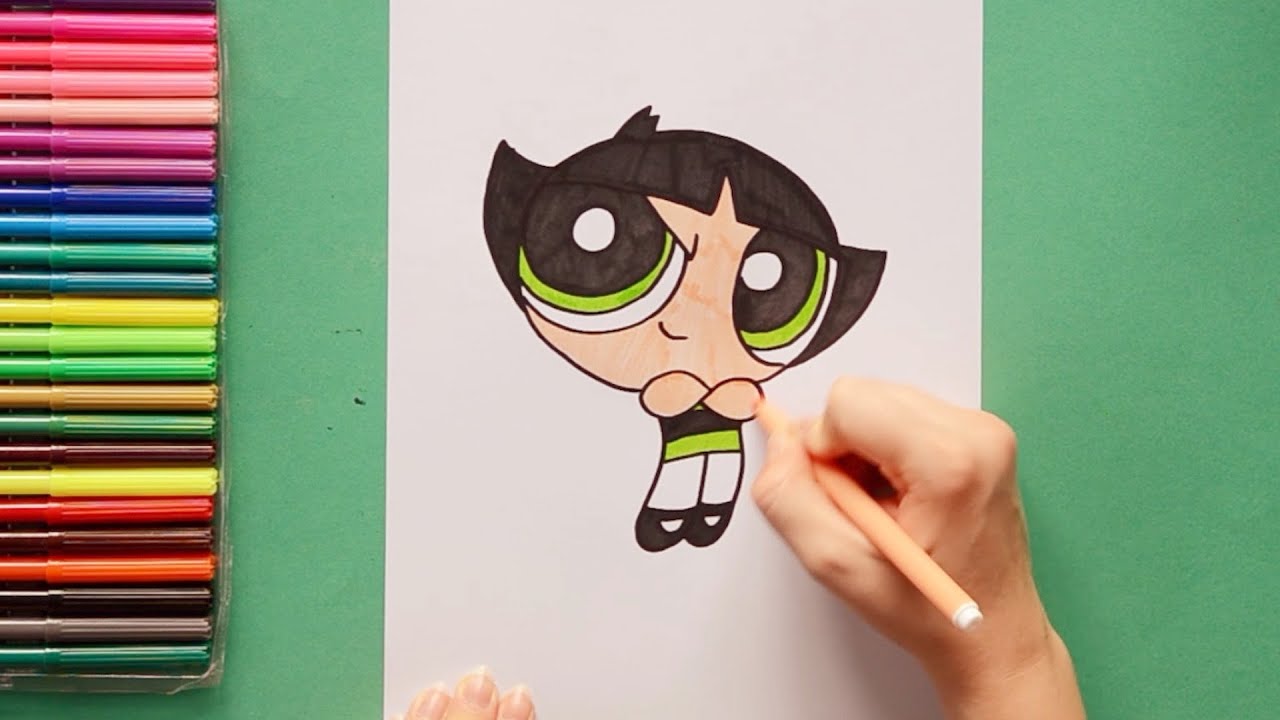 How to draw Buttercup - The Powerpuff Girls