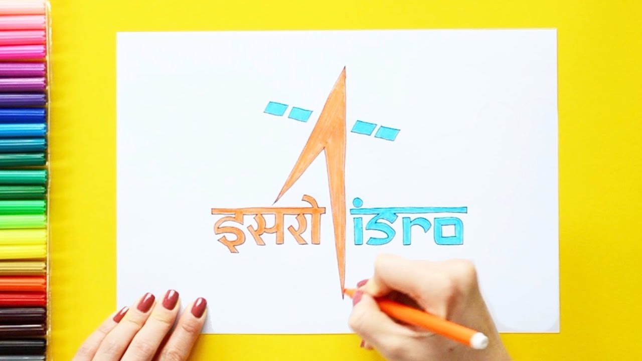 How to draw ISRO Logo