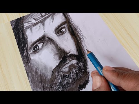 How to draw Lord Jesus Christ drawing step by step with pencil / pencil sketch for beginners