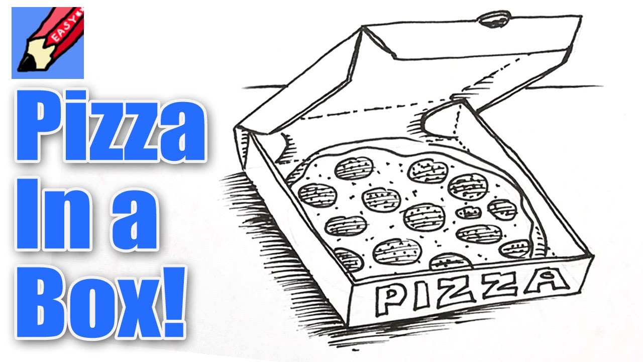 How to draw Pizza in a Box Real Easy