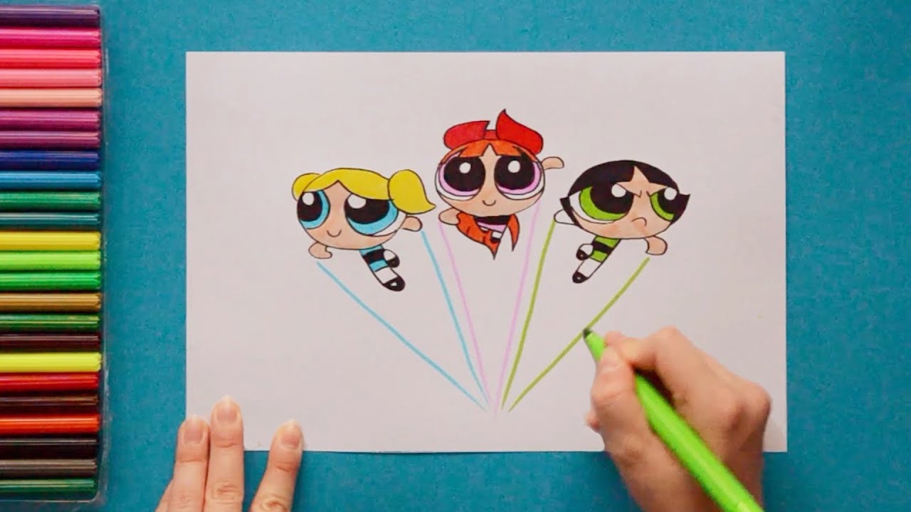 How to draw The Powerpuff Girls