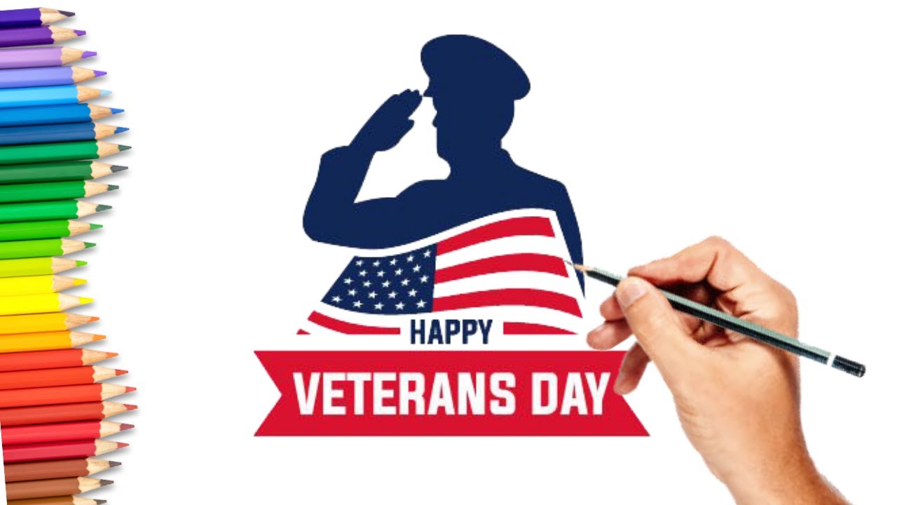 How to draw Veterans Day USA | Poster drawing on Veterans Day Parade