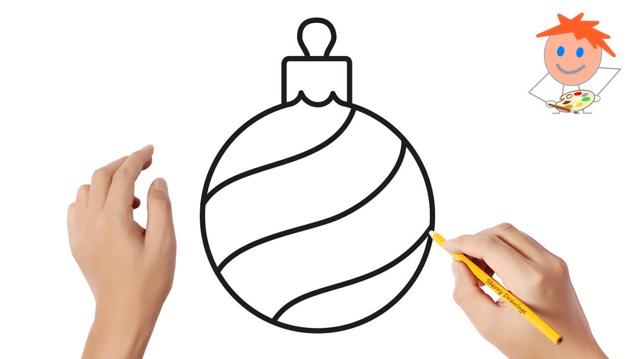 How to draw a Christmas tree ball | Easy drawings