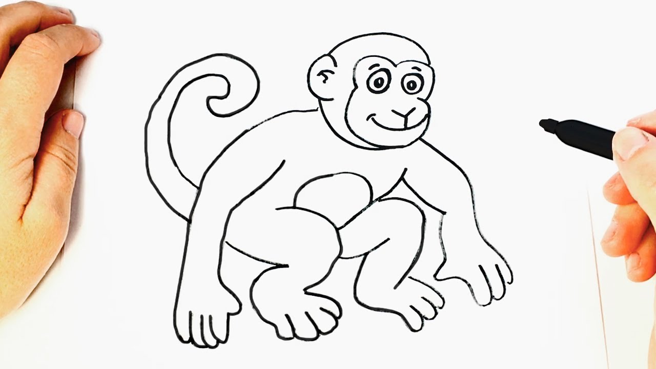 How to draw a Monkey Step by Step | Monkey Drawing Lesson