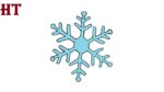 How to draw a snowflake easy for Beginners