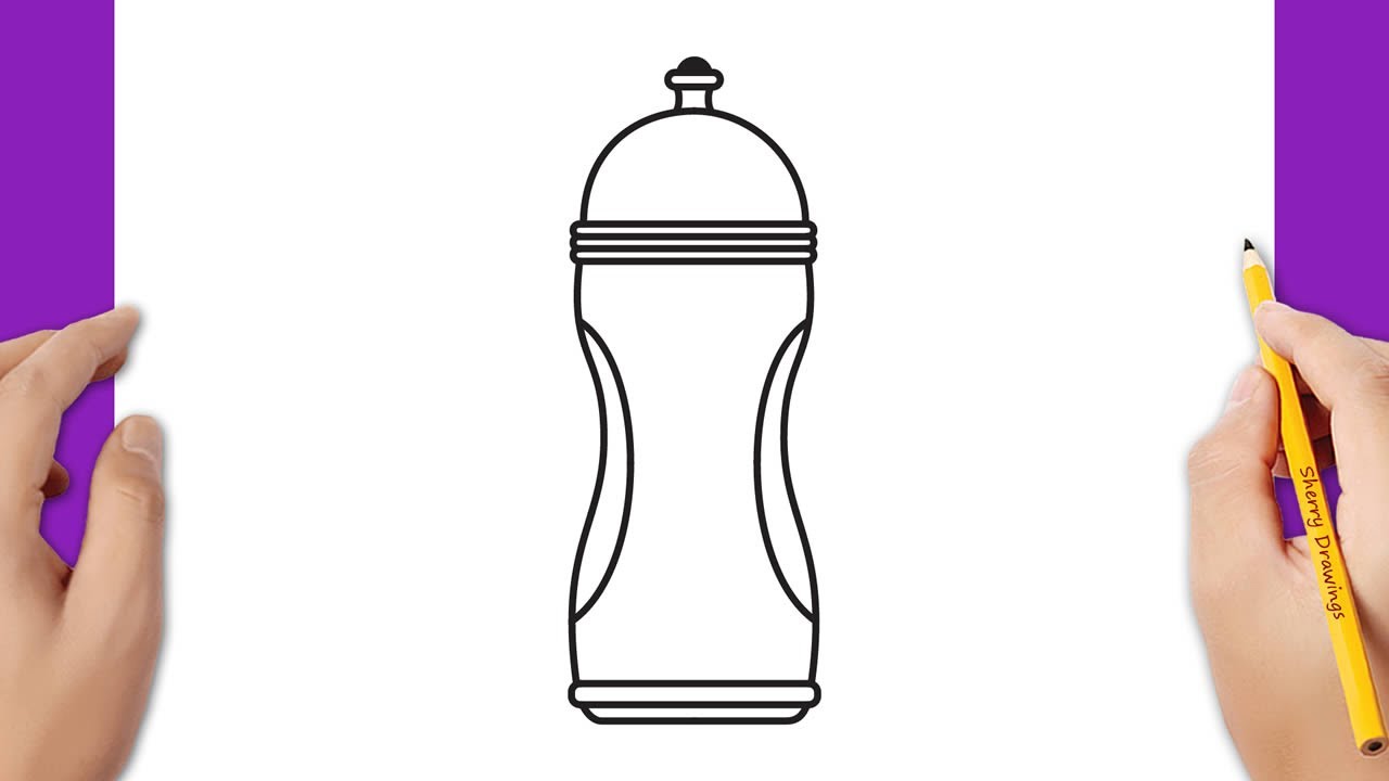How to draw a sport bottle