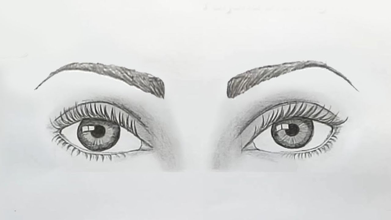 How to draw both eyes for beginners.... step by step
