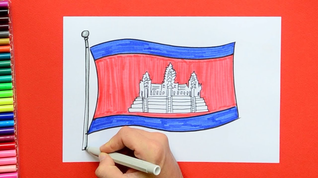 How to draw the National flag of Cambodia
