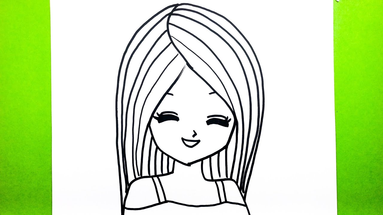 Kolay Anime Kız Çizimi, Adım Adım Güzel Anime Kız Nasıl Çizilir, Çocuklar için Öğretici Resim Çizimi