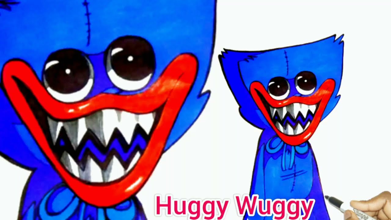 My name's Huggy Wuggy Friday Night Funkin | How To Draw Huggy wuggy fnf | huggy wuggy song