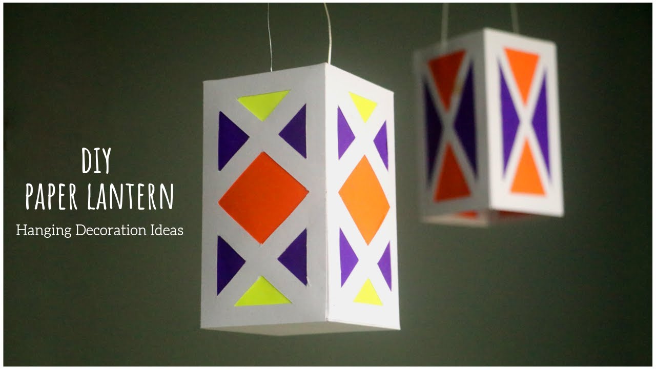 Paper Lantern Hanging Decoration | Paper Cutting Craft | Diwali Decorations | Christmas Decorations