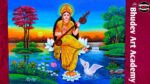 Saraswati Puja Painting With Acrylic Colour|Saraswati Puja Painting|Maa Saraswati Drawing