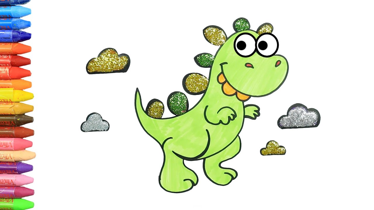 Wie zeichnet man Verwirrter Dinosaurier | Zeichnen und Ausmalen für Kinder  mit MiMi