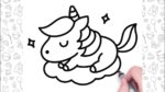 How to Draw a Unicorn Easy | bolalar uchun oson unicorn chizish | बच्चों के लिए गेंडा पेंटिंग
