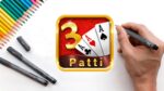 3 Patti game logo drawing | TEEN PATTI