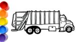 Cara Menggambar dan Mewarnai Mobil Box Mainan # 4 -truk sampah  -Belajar Menggambar Untuk Anak