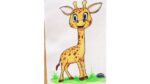 Cute giraffe pencildrawing@Taposhi kids academy
