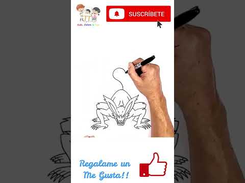 Dibujando Kurama - Zorro Nueve Colas Naruto  #shorts