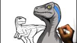 EASY How to Draw JURASSIC WORLD DOMINION - Blue and Beta