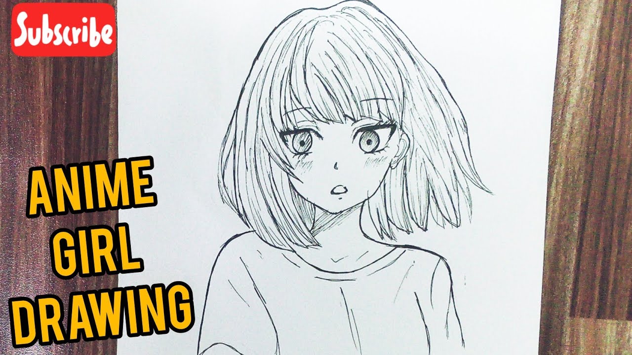 Easy Anime Drawing || How To Draw Anime Girl Step By Step