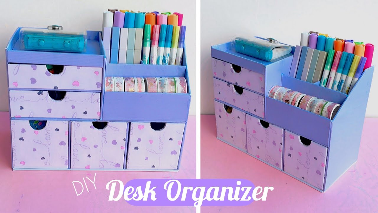 Fantastic Organizer Ideas - Desk Organizer From Cardboard And More... #organization
