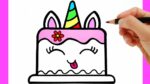 HOW TO DRAW A CUTE CAKE EASY STEP BY STEP