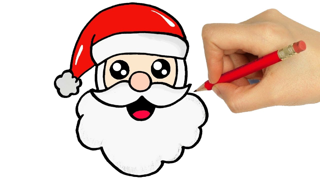 HOW TO DRAW SANTA CLAUS EASY STEP BY STEP - DRAWING AND COLORING SANTA CLAUS