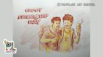 Happy FRIENDSHIP DAY Friends with my Drawing | Pencil Greeting Art