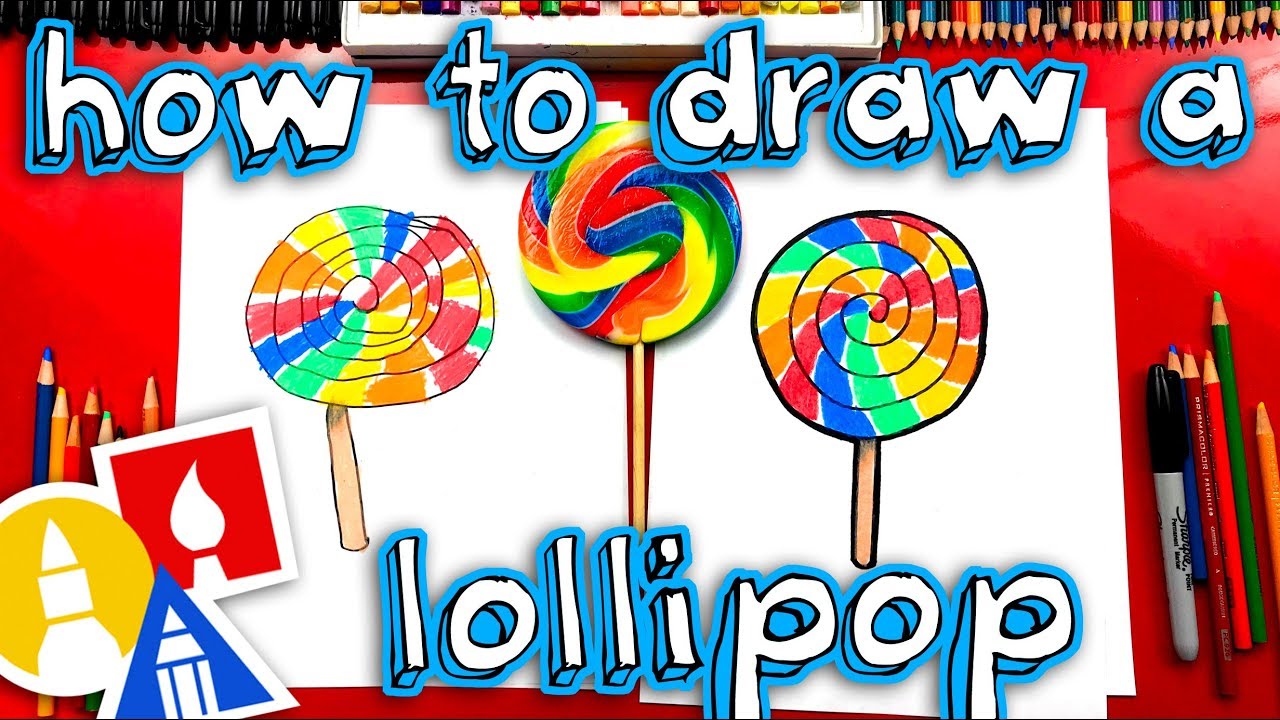 How To Draw A Giant Rainbow Lollipop