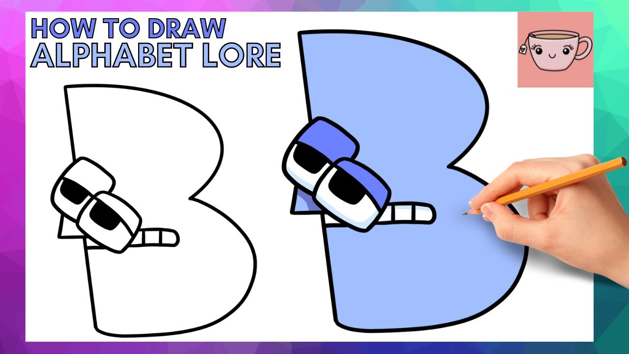 How To Draw Alphabet Lore - Letter B | Cute Easy Step By Step Drawing Tutorial