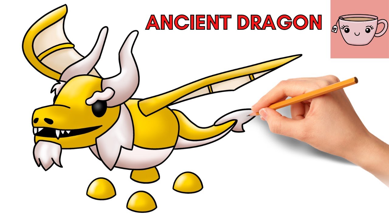 How To Draw Ancient Dragon Pet | Roblox Adopt Me | Cute Easy Step By Step Drawing Tutorial
