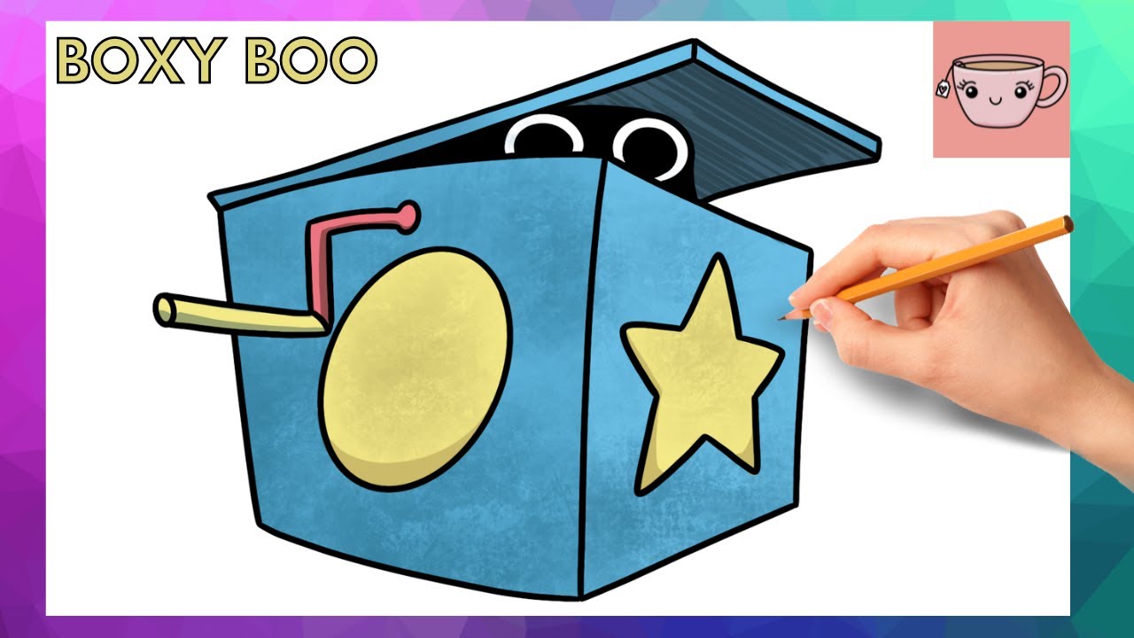 How To Draw Boxy Boo in the Box - Project: Playtime  | Easy Step By Step Drawing Tutorial