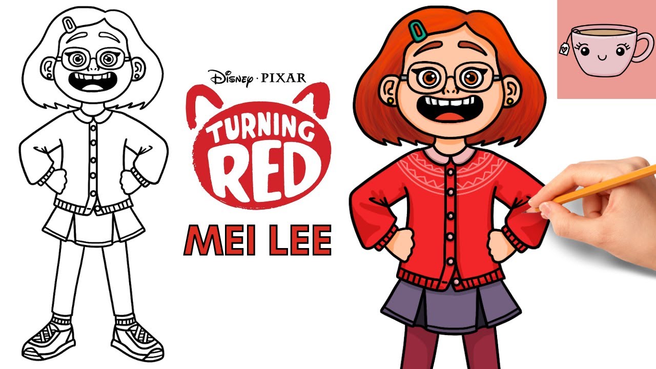 How To Draw Mei Lee from Turning Red | Disney Pixar | Step By Step Drawing Tutorial