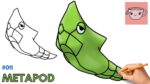 How To Draw Metapod | Pokemon #011 | Easy Step By Step Drawing Tutorial