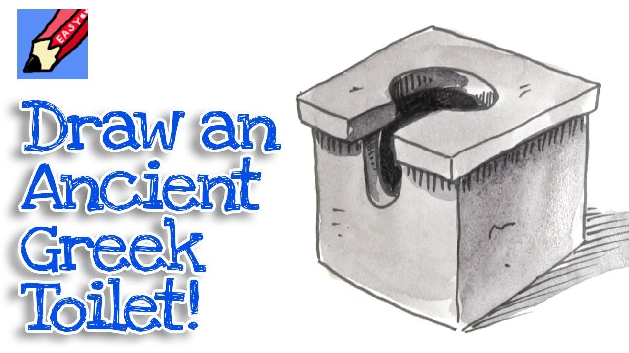 How To draw an Ancient Greek Toilet Real Easy - Step by Step