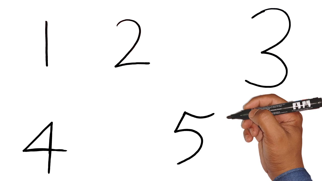 How to Draw Beautiful Pictures Using Numbers 1 to 5 | How to Turn Numbers into Amazing Drawings