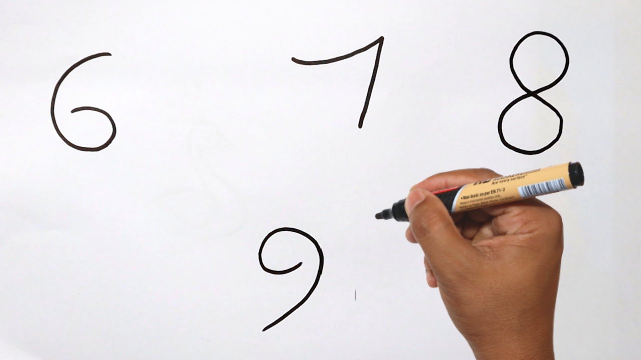 How to Draw From Numbers 6 to 9 | How to Turn Numbers into Drawings | Drawing Pictures Easy Steps