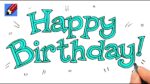 How to Draw Happy Birthday Lettering Real Easy