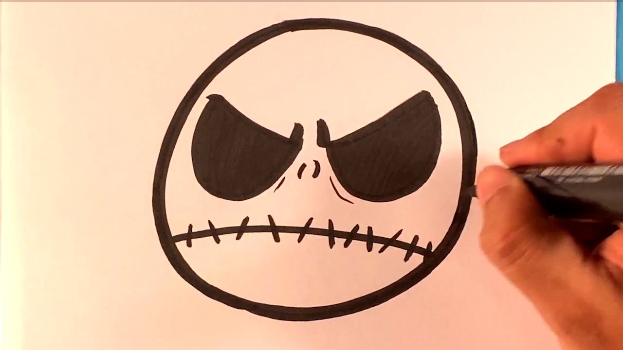 How to Draw Jack Skellington - Angry - Easy Pictures to Draw
