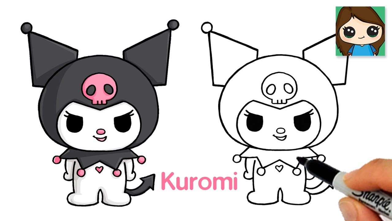 Cómo dibujar Kuromi fácil Sanrio